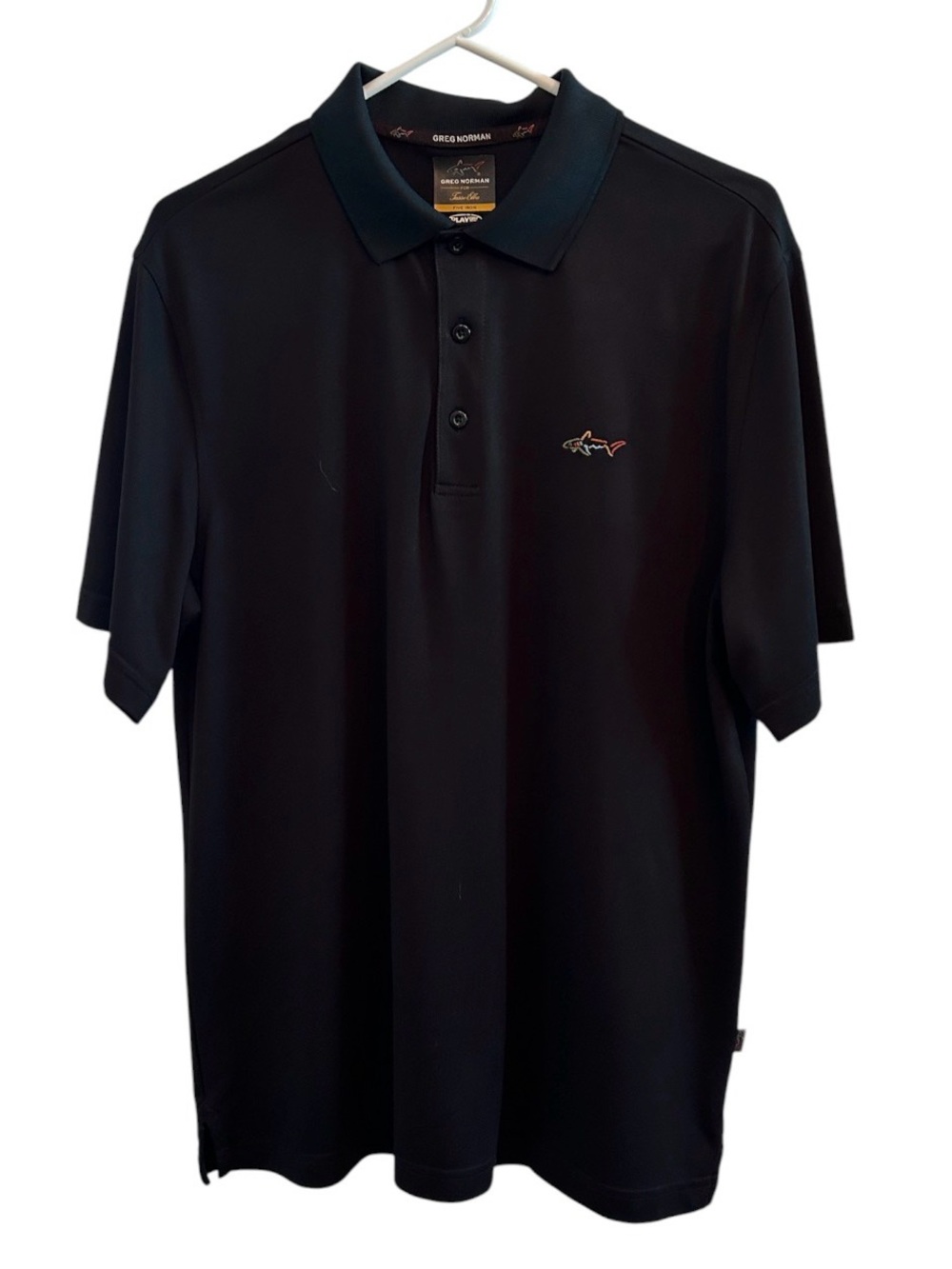 Greg Norman Collection Black Short-Sleeve Polo Shirt - size M